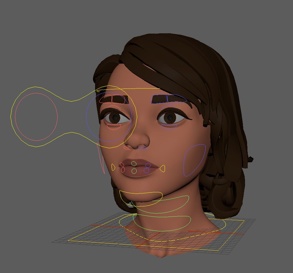 Maya-Controller des Face-Rigs